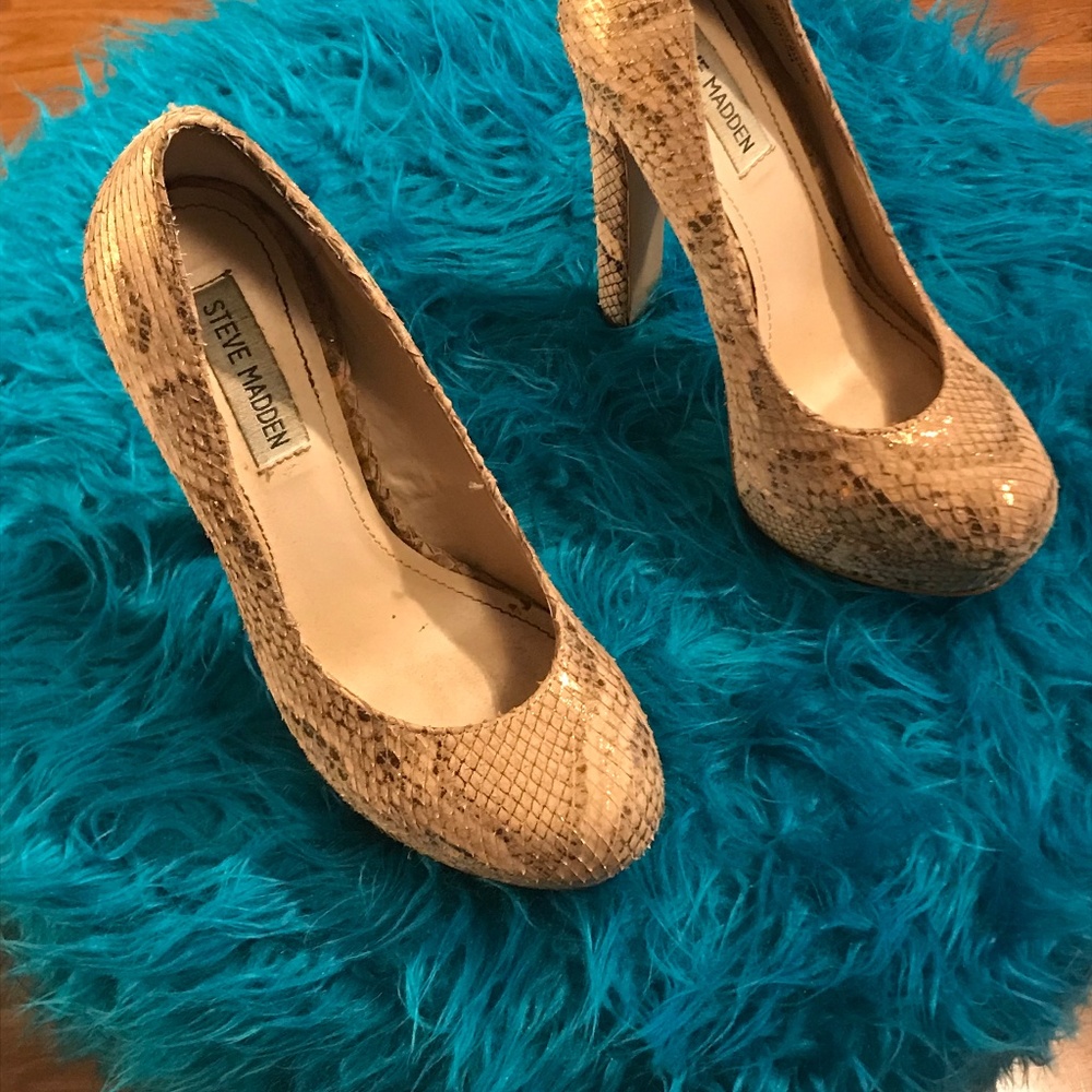 Steve Madden BEASST-S Leather Snakeskin Print - Picture 8 of 8